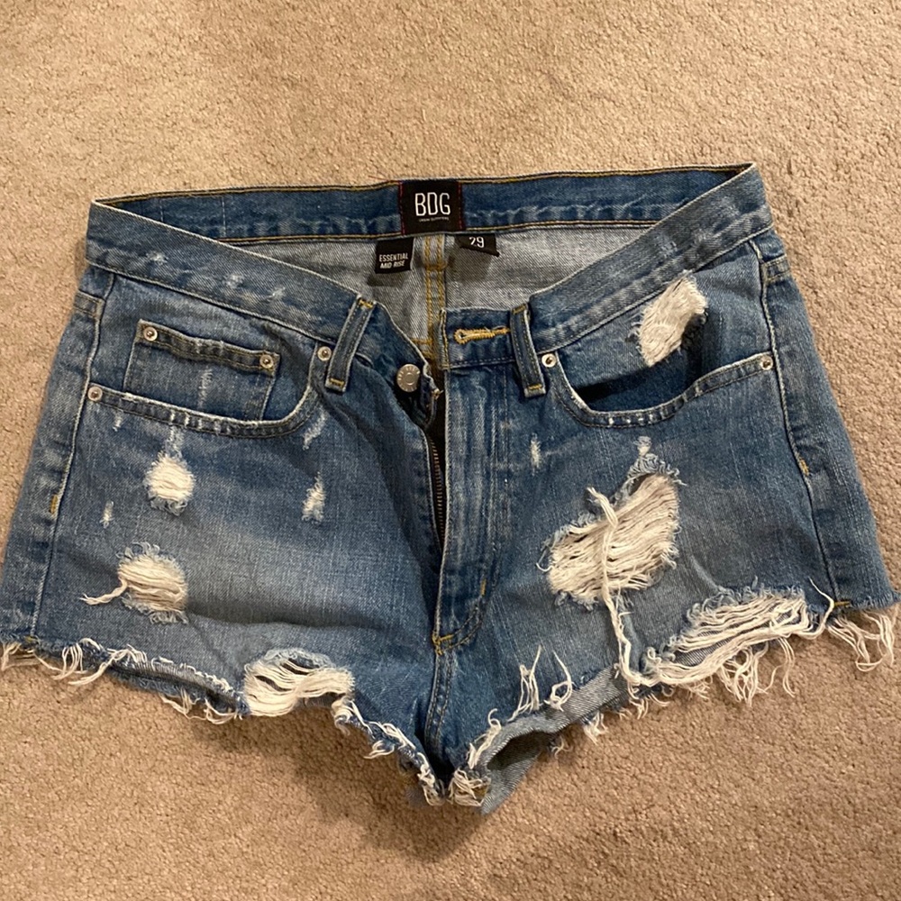 BDG essential mid rise cut off denim shorts